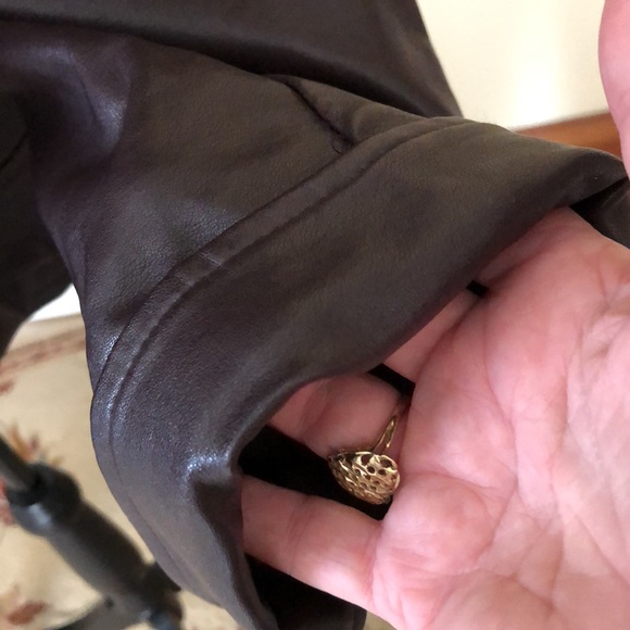 Dress Barn faux leather brown so soft jacket. Size 18/20 Ptp26”. Just stunning! - Picture 4 of 8